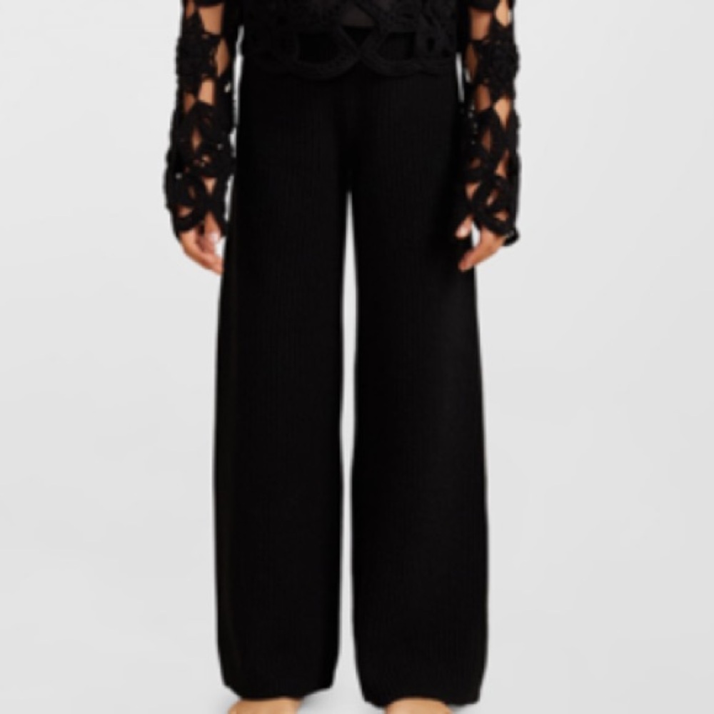NWT Cult Gaia Kids Piper Knit Pull-on Pants Black Size 8